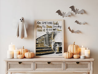 Glam Ghost Art Print - Chic & Spooky Halloween Gold Decor