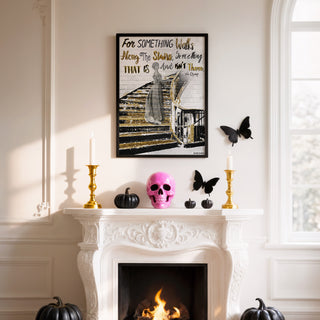 Glam Ghost Art Print - Chic & Spooky Halloween Gold Decor