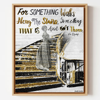 Glam Ghost Art Print - Chic & Spooky Halloween Gold Decor