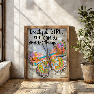 Beautiful Girl Butterfly Art Print