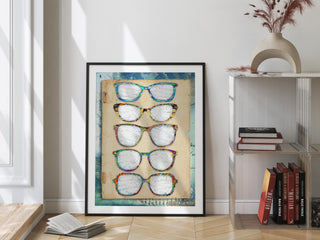 Colorful Glasses Art Print