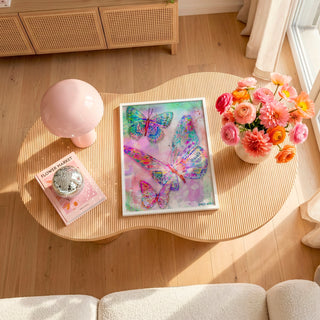 Sunrise Glow Butterflies Art Print