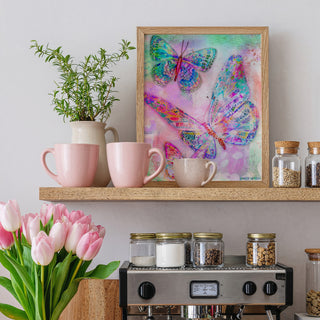 Sunrise Glow Butterflies Art Print