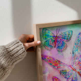 Sunrise Glow Butterflies Art Print