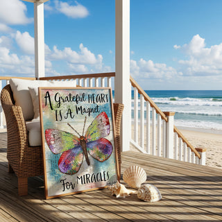Grateful Heart Butterfly Art Print