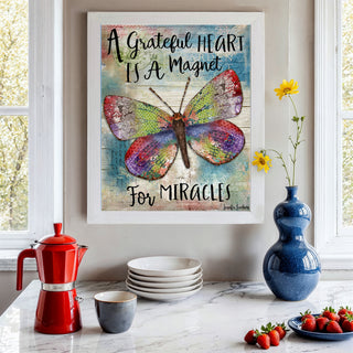Grateful Heart Butterfly Art Print