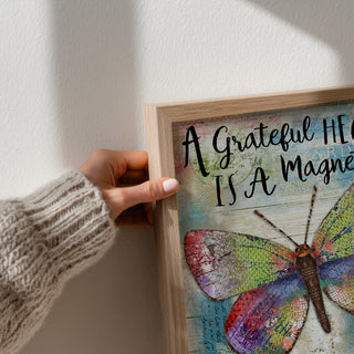 Grateful Heart Butterfly Art Print
