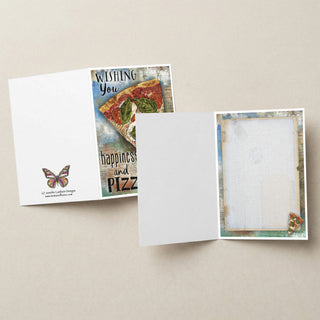 Happiness And Pizza Greeting Card