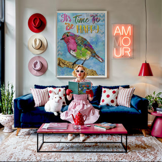 Be Happy Bird Art Print
