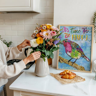 Be Happy Bird Art Print