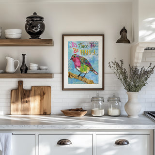 Be Happy Bird Art Print