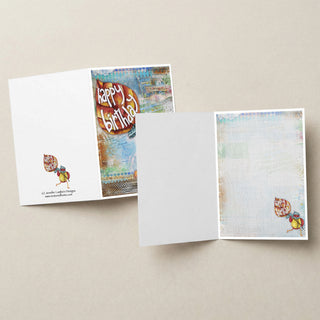 Happy Birthday Autumn Bird Greeting Card