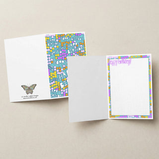 Happy Birthday Citrus Dots Greeting Card