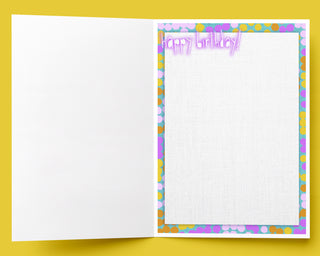 Happy Birthday Citrus Dots Greeting Card