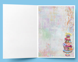 Happy Birthday Garden Greeting Card - Bright Wildflowers Art