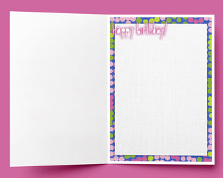 Happy Birthday Watermelon Dots Greeting Card