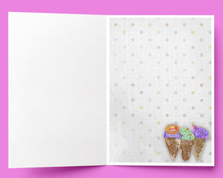 Happy Day Ice Cream Greeting Card - Birthday & Every Celebration