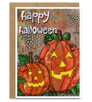 Happy Halloween Pumpkin Friends Greeting Card