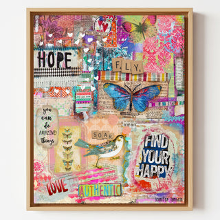 Find Your Happy Collage Art Print