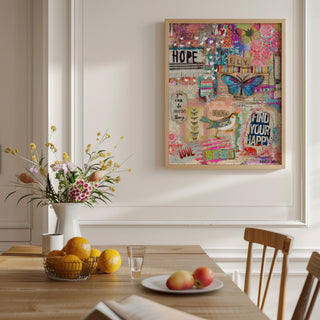 Find Your Happy Collage Art Print