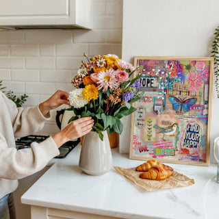 Find Your Happy Collage Art Print