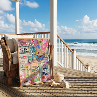 Find Your Happy Collage Art Print