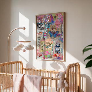 Find Your Happy Collage Art Print