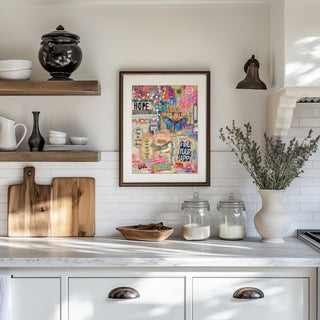 Find Your Happy Collage Art Print