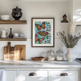 Take Time Butterflies Art Print