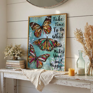 Take Time Butterflies Art Print