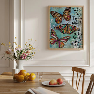 Take Time Butterflies Art Print