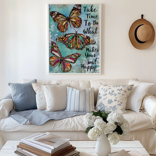 Take Time Butterflies Art Print