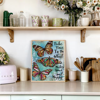 Take Time Butterflies Art Print