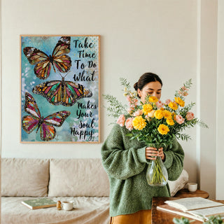 Take Time Butterflies Art Print