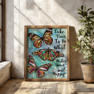 Take Time Butterflies Art Print