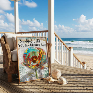 Beautiful Girl Wildflower Art Print