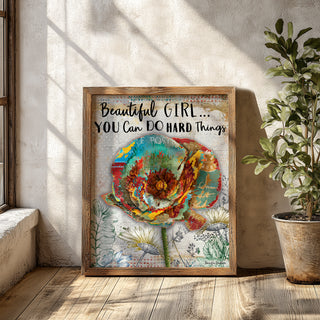 Beautiful Girl Wildflower Art Print