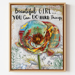 Beautiful Girl Wildflower Art Print