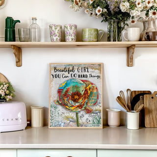 Beautiful Girl Wildflower Art Print