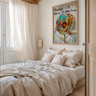 Beautiful Girl Wildflower Art Print