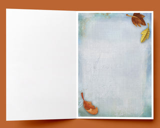 Harvest Love Greeting Card - Scarecrow Pumpkin & Black Cat Art