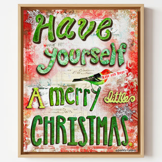 Merry Little Christmas Art Print - Love And Hope Bird