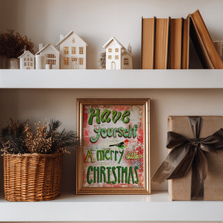 Merry Little Christmas Art Print - Love And Hope Bird