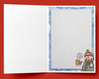 Heart Warming Holidays Greeting Card - Happy Holidays Snowman