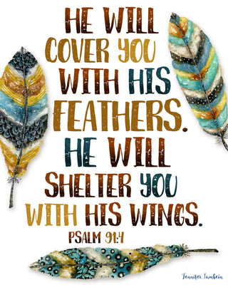 Shelter Feathers Art Print