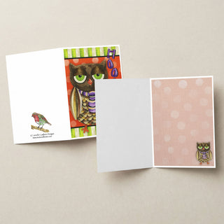 Hoot Hoot Halloween Owl Greeting Card
