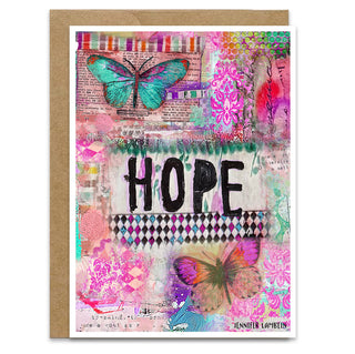 Hope Butterflies Collage Greeting Card