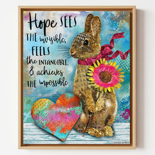 Hope Sees Bunny Art Print - Spring & Easter Decor