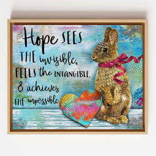 Hope Bunny With Heart Art Print