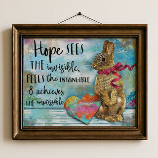 Hope Bunny With Heart Art Print